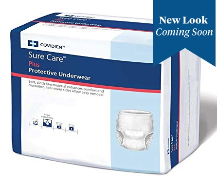 Unisex Adult Absorbent Underwear Sure Care™ Pull On with Tear Away Seams  2X-Large Disposable - Careway Medical Supply